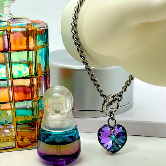 𝚄𝚗𝚖𝚊𝚛𝚔𝚎𝚍 𝙱𝚎𝚊𝚞𝚝𝚢 Jewelry - 𝙿𝚂𝚂 𝙲𝚞𝚛𝚋 𝙲𝚑𝚊𝚒𝚗 𝙱𝚛𝚊𝚌𝚎𝚕𝚎𝚝 𝚠/𝙷𝚎𝚊𝚛𝚝 𝙲𝚛𝚢𝚜𝚝𝚊𝚕 💙💜